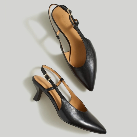 J. Crew Shoes - New! Madewell The Debbie Slingback Leather Pump Heels